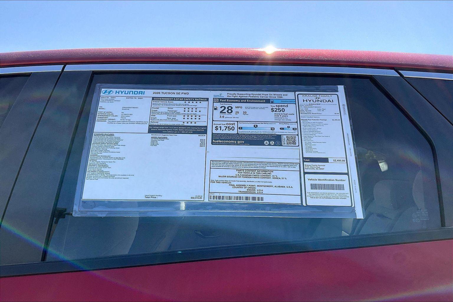 2026 Hyundai Tucson SE - Photo 15