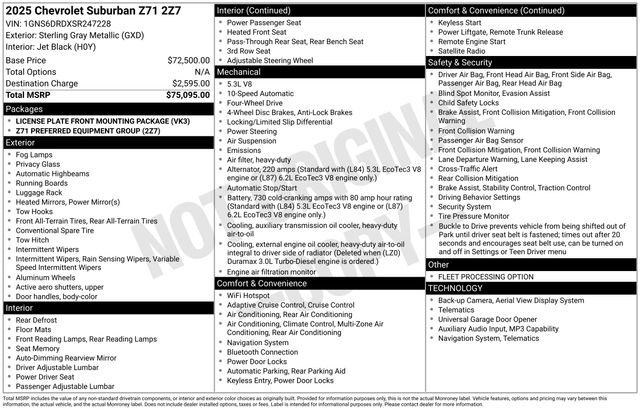 2025 Chevrolet Suburban 4WD Z71