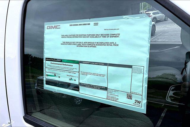 2026 GMC Savana Cargo 2500 Regular Wheelbase, Work Van, RWD