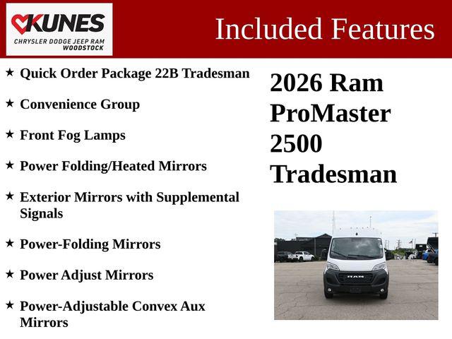 2026 RAM ProMaster 2500 RAM PROMASTER 2500 TRADESMAN CARGO VAN HIGH ROOF 159 WB