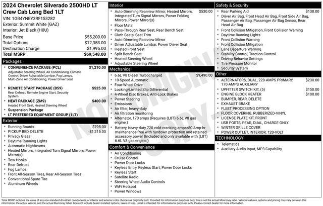 2024 Chevrolet Silverado 2500HD 4WD Crew Cab Long Bed LT