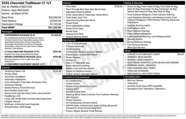 2026 Chevrolet TrailBlazer AWD LT