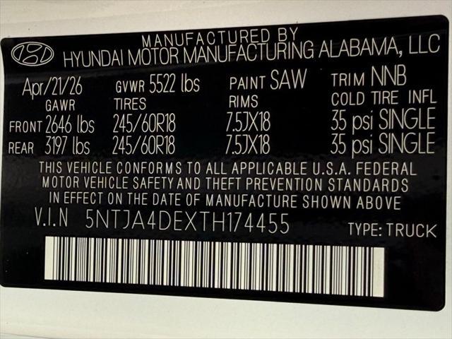 2026 Hyundai Santa Cruz SE