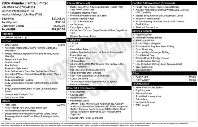 2024 Hyundai Elantra Limited
