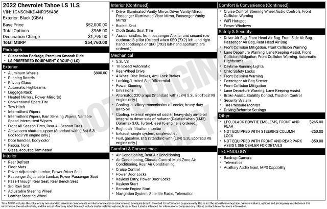 2022 Chevrolet Tahoe 2WD LS