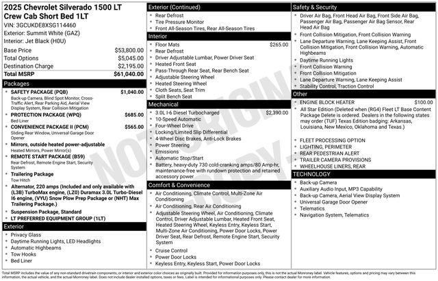 2025 Chevrolet Silverado 1500 4WD Crew Cab Standard Bed LT