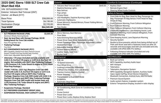2025 GMC Sierra 1500 4WD Crew Cab Short Box SLT