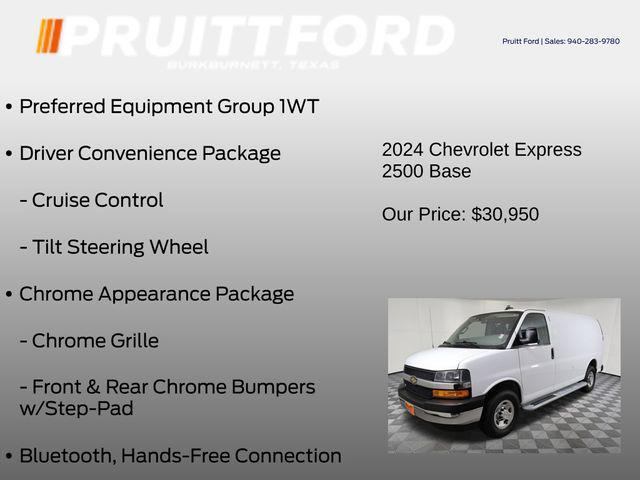 2024 Chevrolet Express Cargo Van RWD 2500 Regular Wheelbase WT