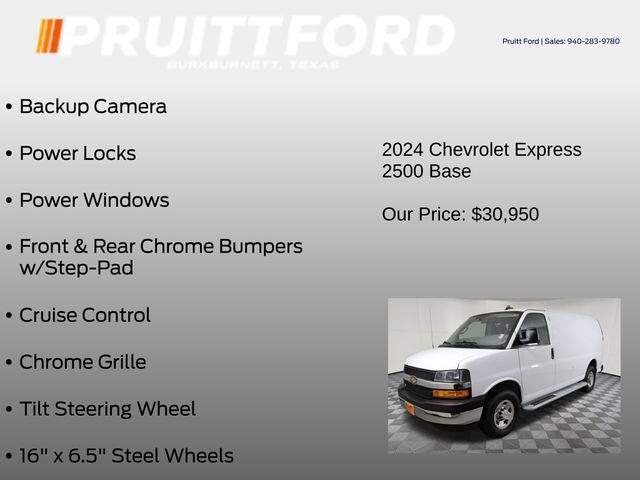 2024 Chevrolet Express Cargo Van RWD 2500 Regular Wheelbase WT