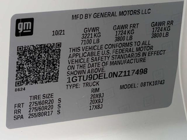 2022 GMC Sierra 1500 Limited 4WD Crew Cab Standard Box SLT