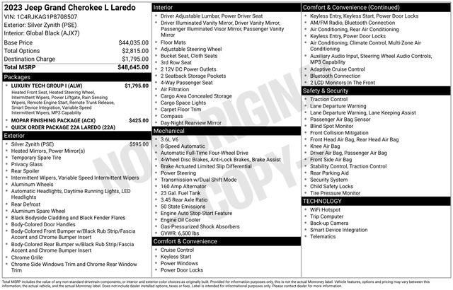 2023 Jeep Grand Cherokee L Laredo 4x4