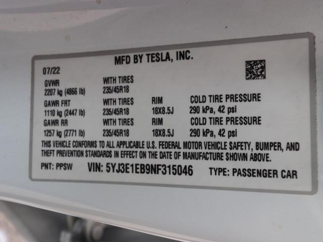 2022 Tesla Model 3 Long Range Dual Motor All-Wheel Drive