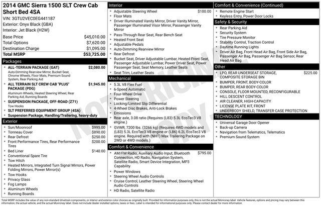 2014 GMC Sierra 1500 SLT