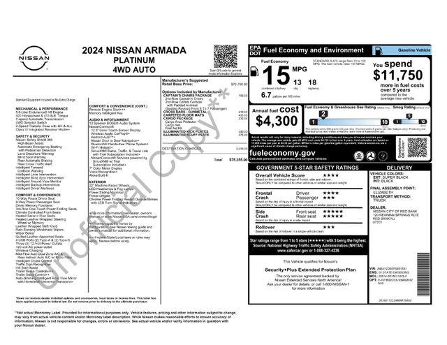 2024 Nissan Armada Platinum 4WD