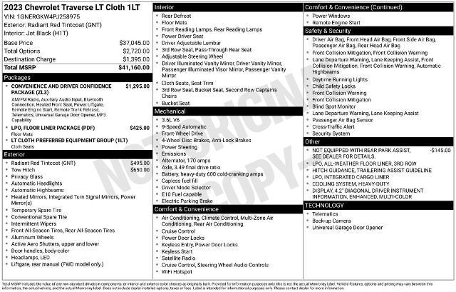 2023 Chevrolet Traverse FWD LT Cloth