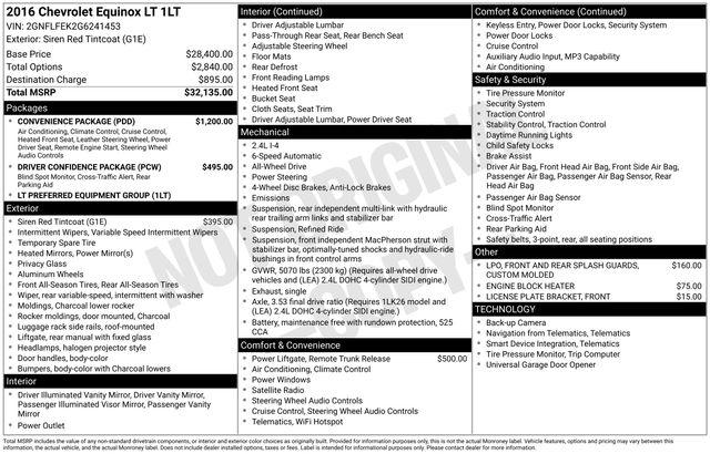 2016 Chevrolet Equinox LT