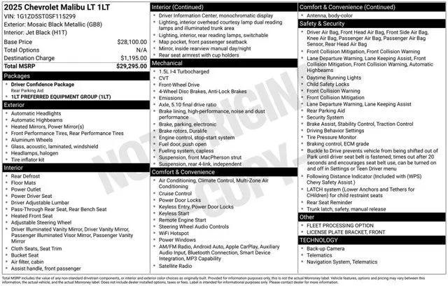 2025 Chevrolet Malibu FWD 1LT for sale in D'Iberville, MS