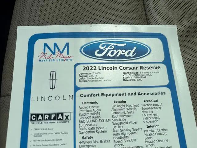 2022 Lincoln Corsair Reserve