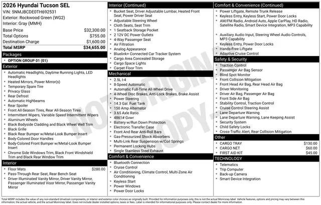2026 Hyundai Tucson SEL for sale in Willow Grove, PA
