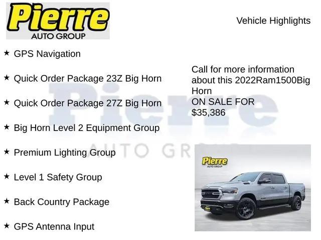 2022 Ram 1500 Big Horn Crew Cab 4x4 5'7" Box