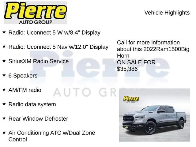 2022 Ram 1500 Big Horn Crew Cab 4x4 5'7" Box