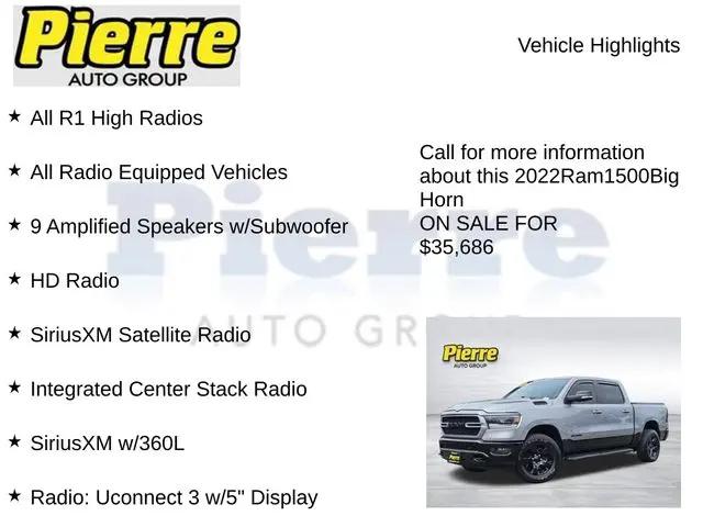 2022 Ram 1500 Big Horn Crew Cab 4x4 5'7" Box