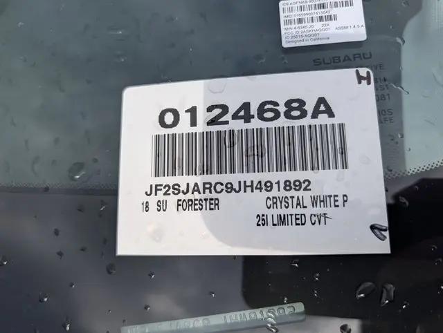 2018 Subaru Forester 2.5i Limited