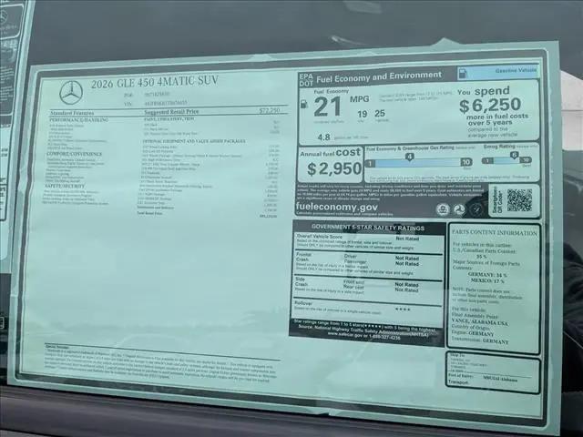2026 Mercedes-Benz GLE GLE 450 4MATIC