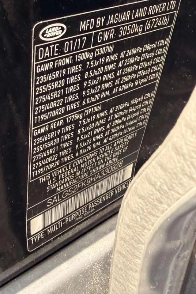 2017 Land Rover Range Rover 3.0L V6 Turbocharged Diesel HSE Td6