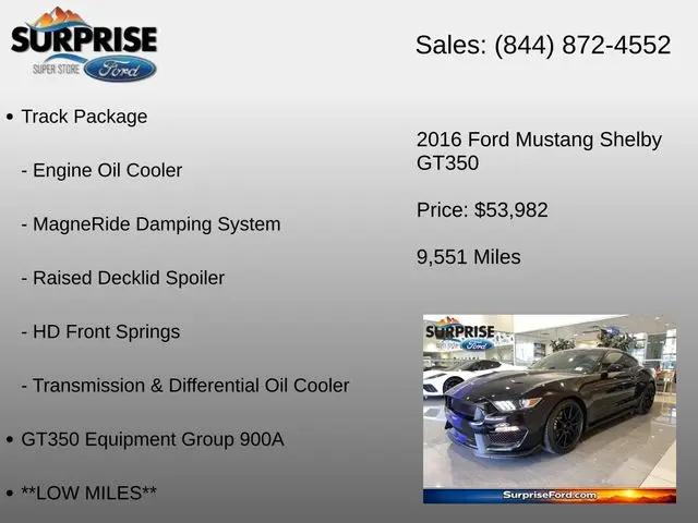 2016 Ford GT Shelby GT350