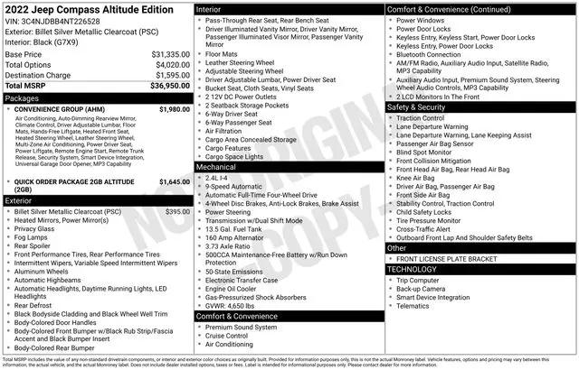 2022 Jeep Compass Altitude 4x4