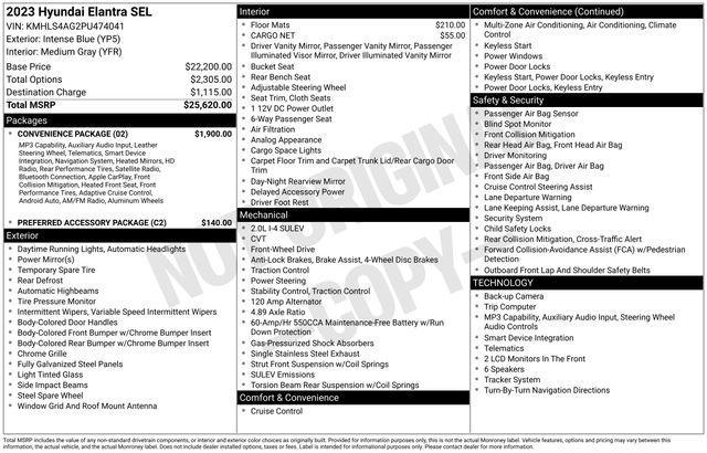 2023 Hyundai Elantra SEL