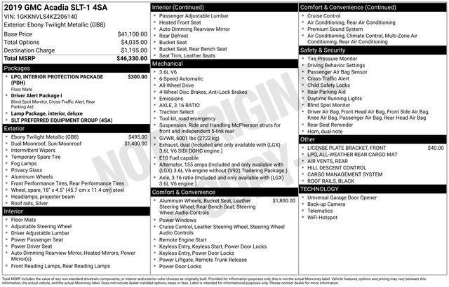 2019 GMC Acadia SLT-1