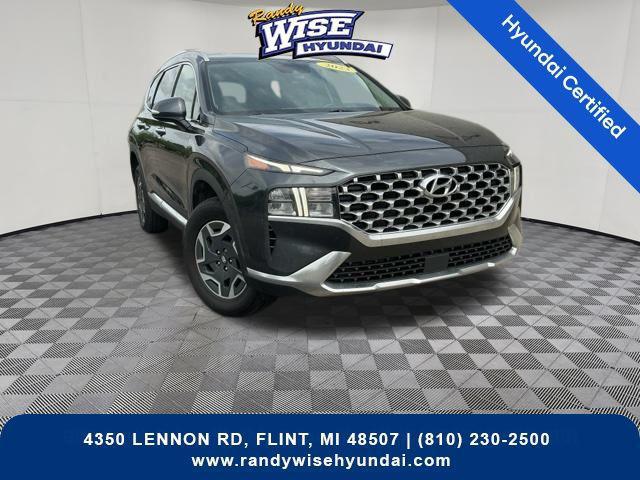 2023 Hyundai Santa Fe Hybrid Blue for sale in FLINT, MI