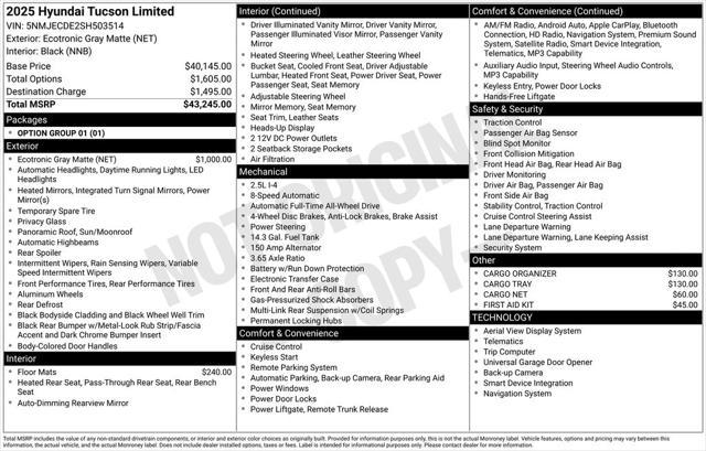 2025 Hyundai Tucson Limited