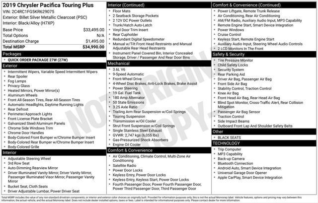 2019 Chrysler Pacifica Touring Plus