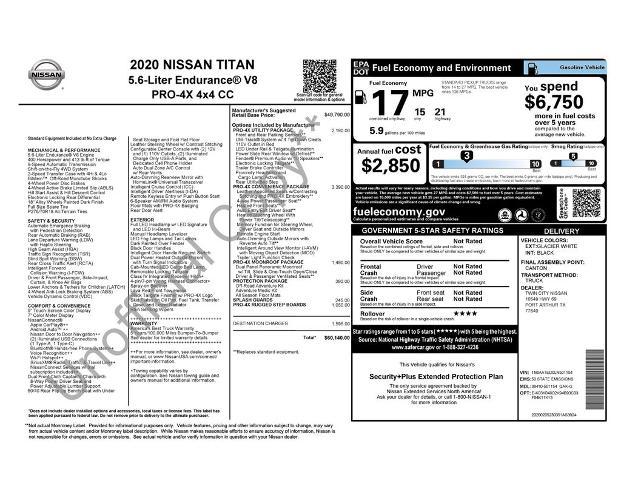 2020 Nissan Titan Crew Cab PRO-4X 4x4