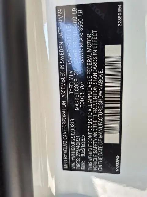 2025 Volvo XC90 Plug-In Hybrid T8 Ultra 6-Seater