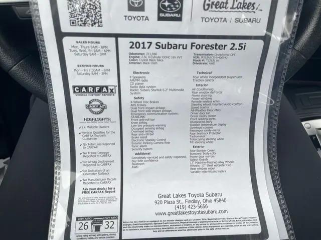 2017 Subaru Forester 2.5i