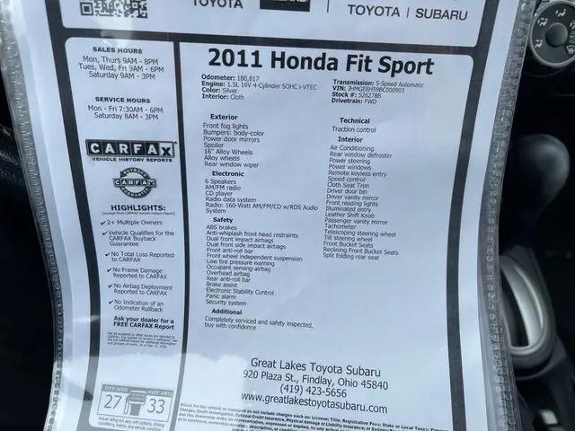 2011 Honda Fit Sport