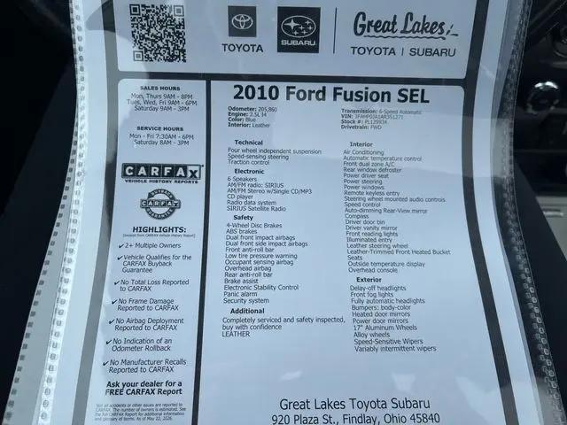 2010 Ford Fusion SEL