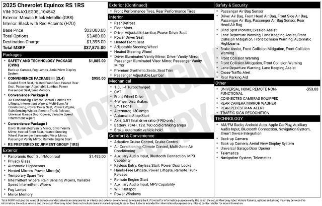 2025 Chevrolet Equinox FWD RS