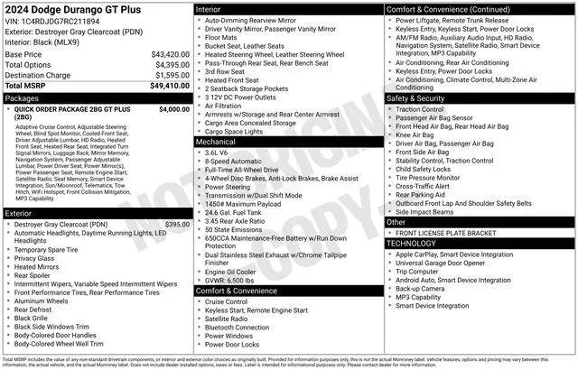 2024 Dodge Durango GT Plus AWD for sale in Marshfield, WI