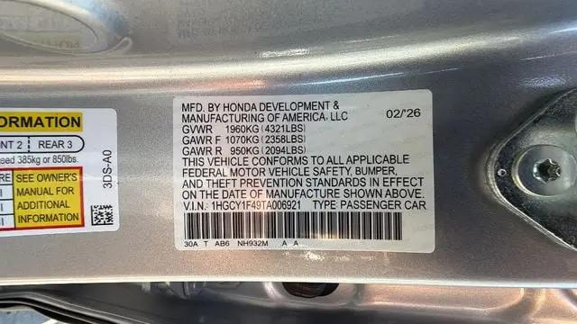 2026 Honda Accord Sedan SE