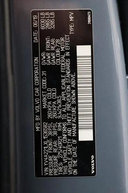 2020 Volvo XC90 T6 Inscription 6 Passenger