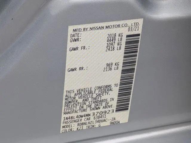 2021 Nissan Altima SV Intelligent AWD