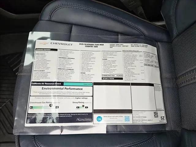 2026 Chevrolet Silverado 2500HD Crew Cab, Standard Bed, High Country, 4WD
