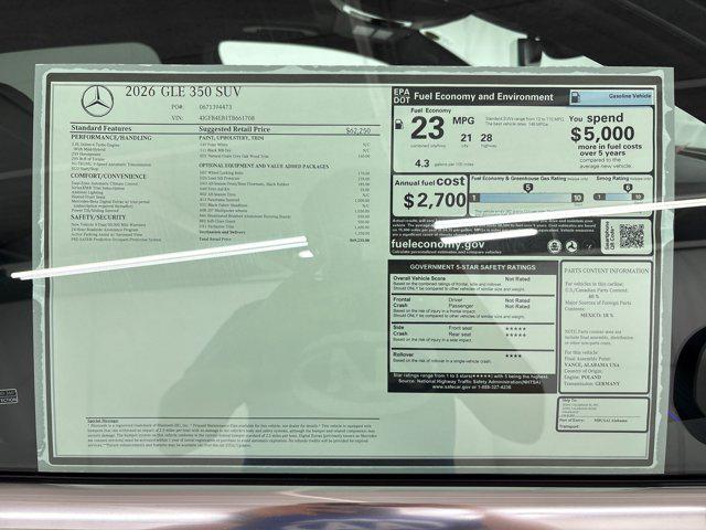2026 Mercedes-Benz GLE GLE 350 GLE 350