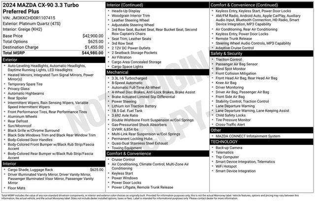 2024 Mazda X-90 3.3 Turbo Preferred Plus