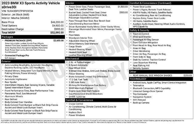 2023 BMW X3 sDrive30i